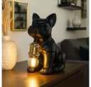 GLOBO LIGHTING Tischleuchte DOGO Hundelampe Schwarz Keramik Metall Bild 2