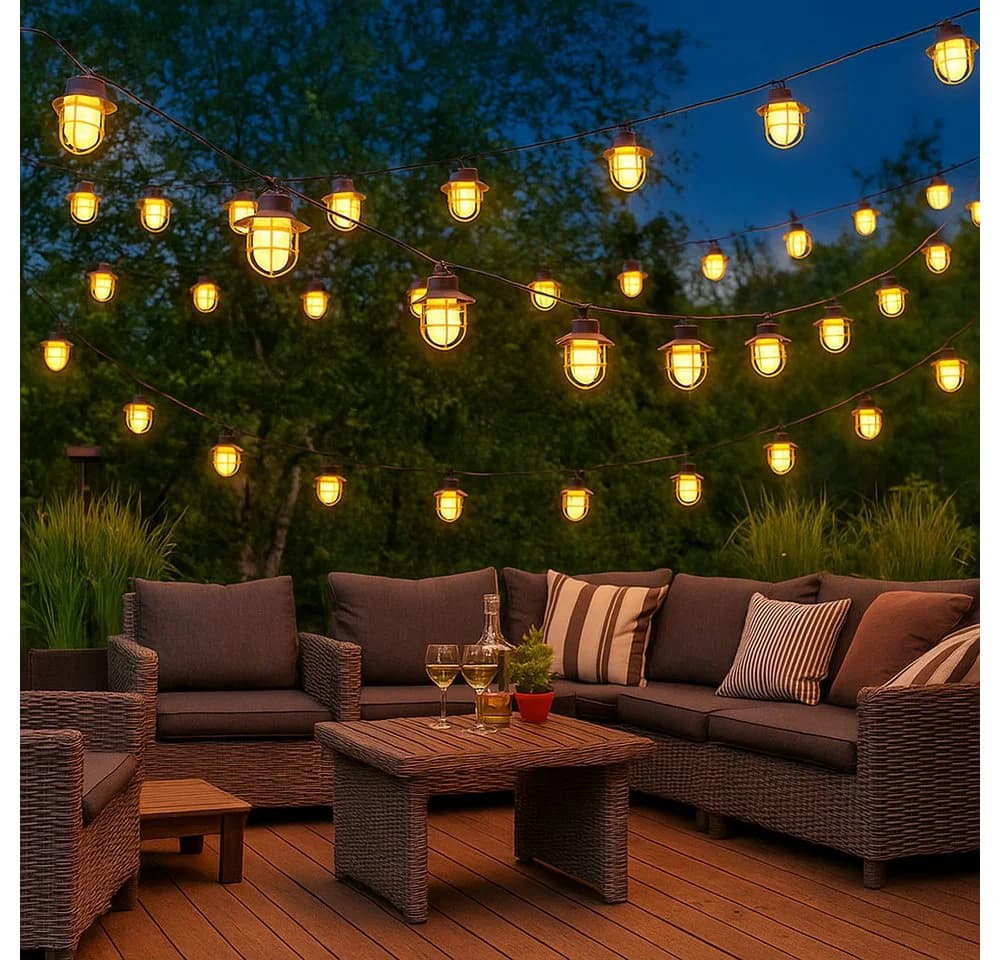 NOWA Solar-Lichterkette 24 LEDs Schwarz Warmweiß - Bild 2
