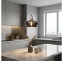 NOWA Pendelleuchte 2x Metall Glas rauchfarben nickel E14 Bild 4
