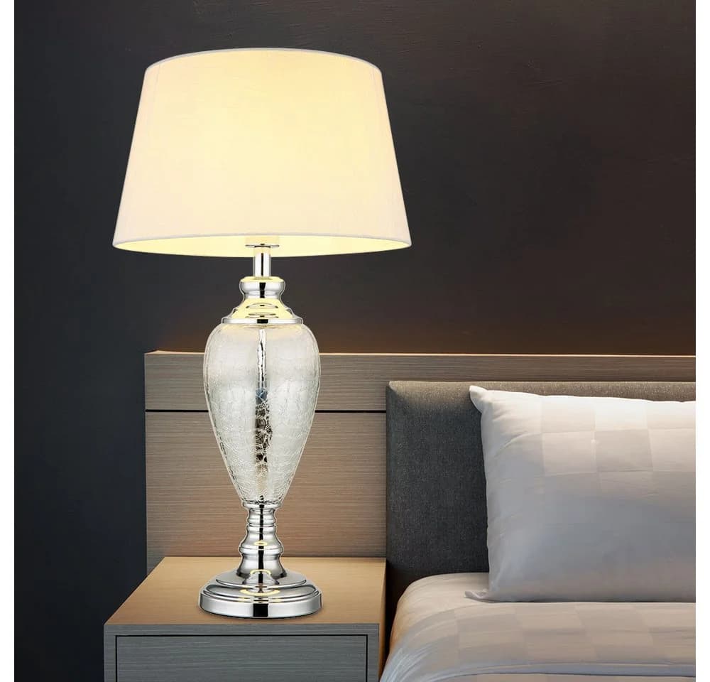 GLOBO LIGHTING LED Tischleuchte Schwarz Glas Metall - Bild 5