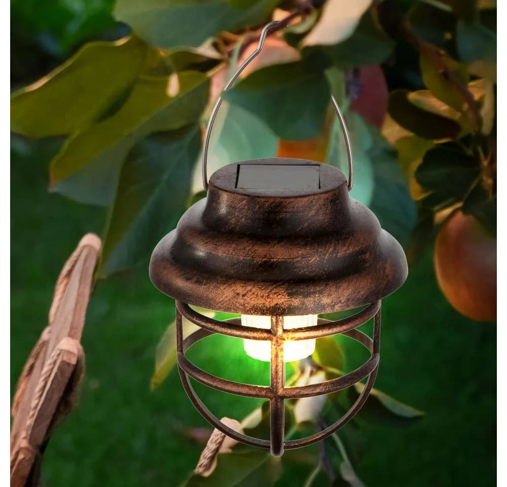 GLOBO LIGHTING LED Solarleuchte 2er Set Laterne Gartendeko Rost Klar - Bild 3