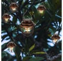 GLOBO LIGHTING LED Solarleuchte 2er Set Laterne Gartendeko Rost Klar Bild 4