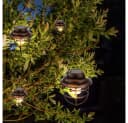 GLOBO LIGHTING LED Solarleuchte 2er Set Laterne Gartendeko Rost Klar Bild 5