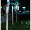 GLOBO LIGHTING Solar-Steckleuchten 8er Set Edelstahl Weiß Bild 5