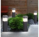 GLOBO LIGHTING 4er Set Solarleuchten Grau Kunststoff Warmweiß Bild 4