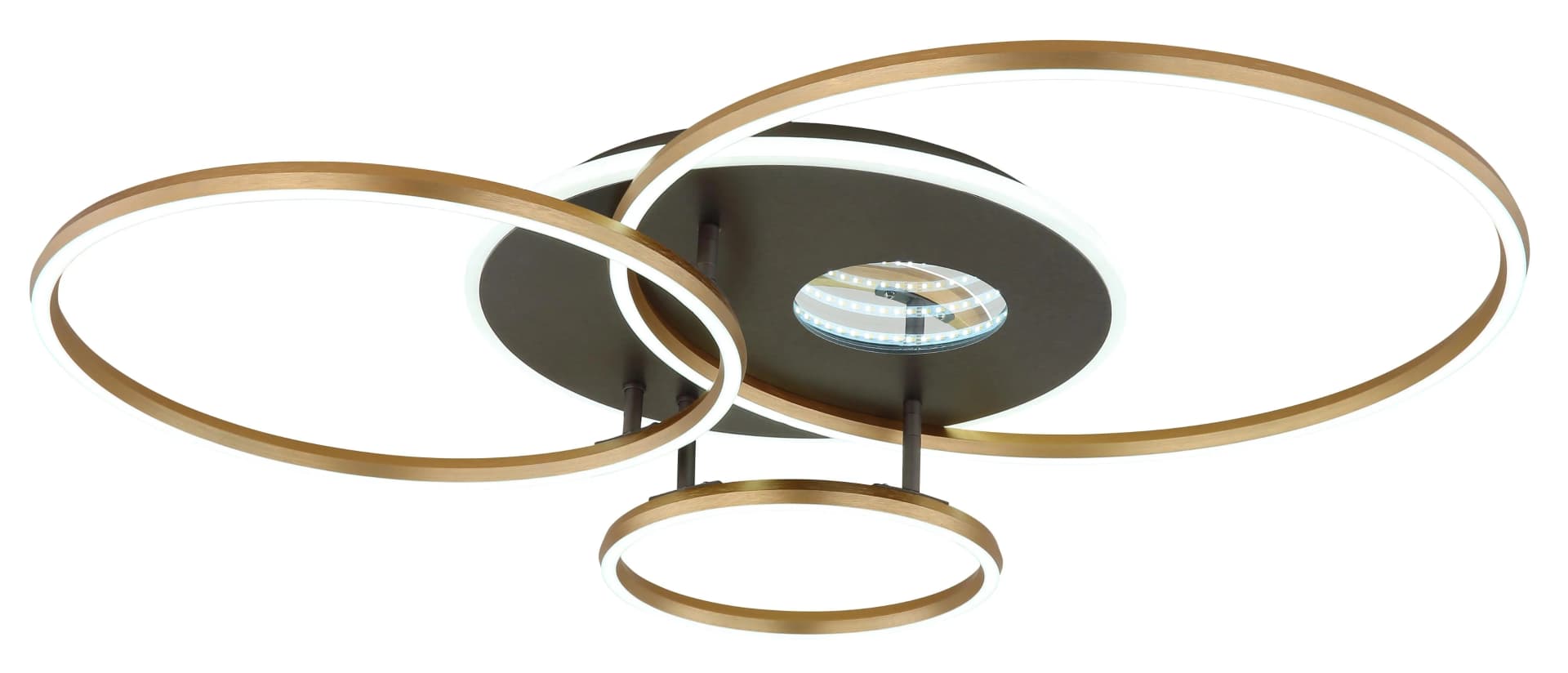 GLOBO LIGHTING Deckenleuchte INVERTINA goldfarben matt dimmbar LED