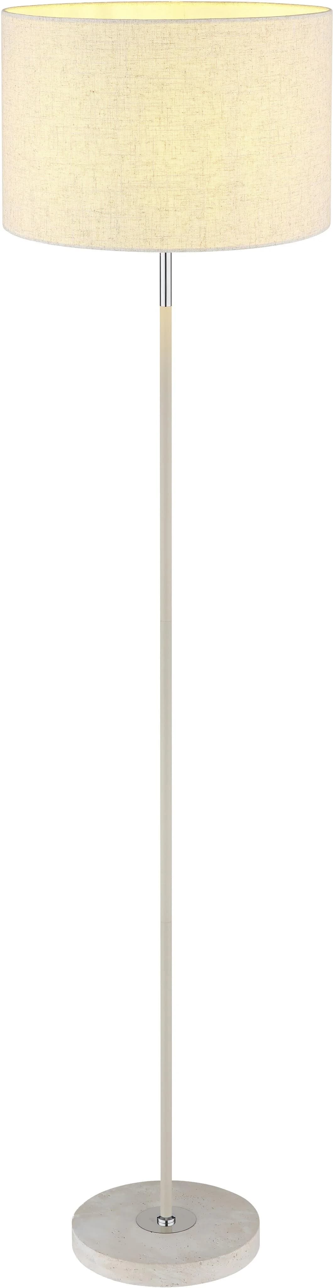 GLOBO LIGHTING DELEON Stehlampe sandfarben matt Travertin
