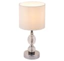 GLOBO LIGHTING LED Tischleuchte Chrom Weiß Kristallglas Bild 1
