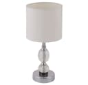 GLOBO LIGHTING LED Tischleuchte Chrom Weiß Kristallglas Bild 5
