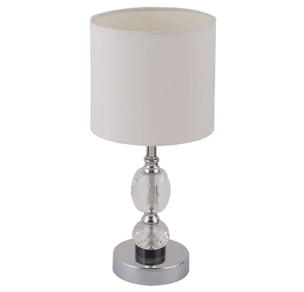 GLOBO LIGHTING LED Tischleuchte Chrom Weiß Kristallglas - Bild 5