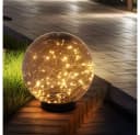 GLOBO LIGHTING Solarleuchte Kugel rauchfarben mit 40 LEDs Bild 5