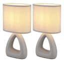 GLOBO LIGHTING Tischleuchte Grau Keramik 2er Set Bild 1