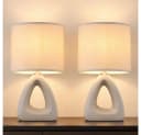 GLOBO LIGHTING Tischleuchte Grau Keramik 2er Set Bild 2