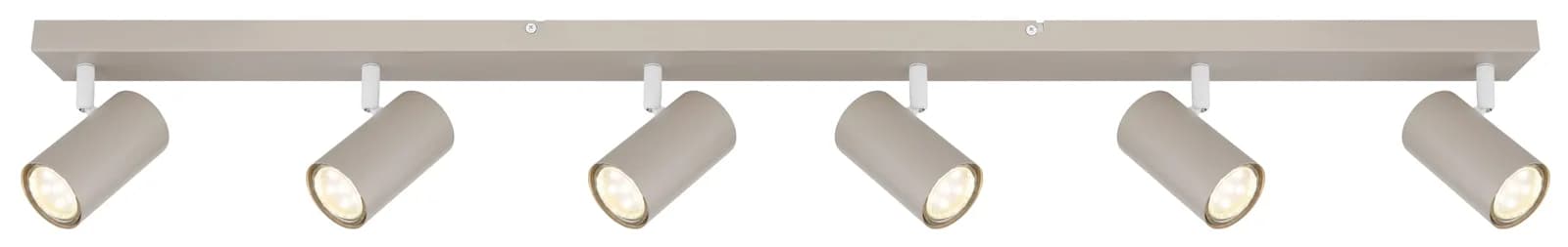 GLOBO LIGHTING Deckenspot Metall Sandfarben 6x GU10