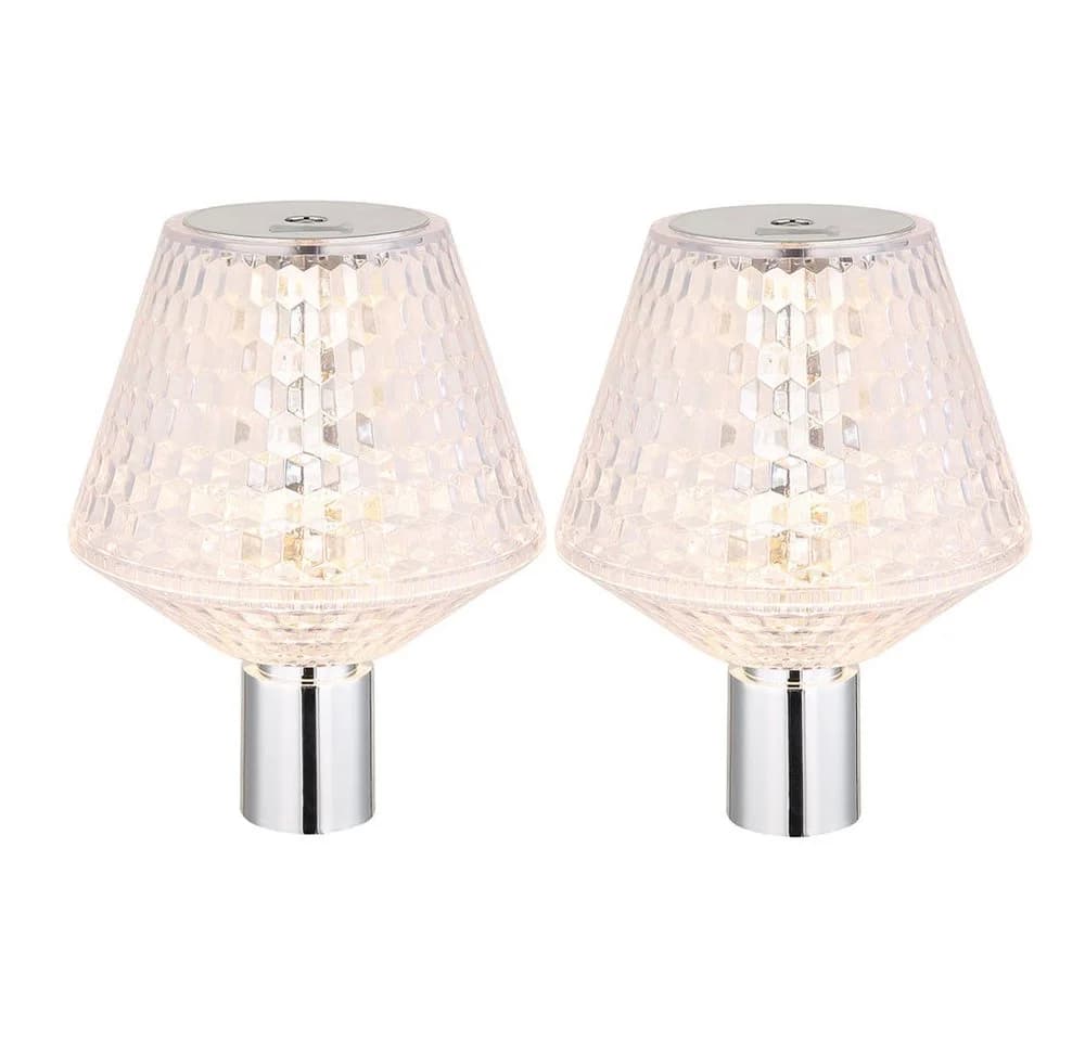 GLOBO LIGHTING LED Dekolicht Touchdimmer Warmweiß Kristall-Effekt