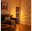 GLOBO LIGHTING Stehlampe Schwarz mit Blattgold Schirm Bild 2