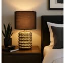 GLOBO LIGHTING Tischleuchte Keramik Gold Textil Schwarz 2x Bild 4