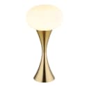 GLOBO LIGHTING LED Tischleuchte Warmweiß Messing Opalglas Bild 1