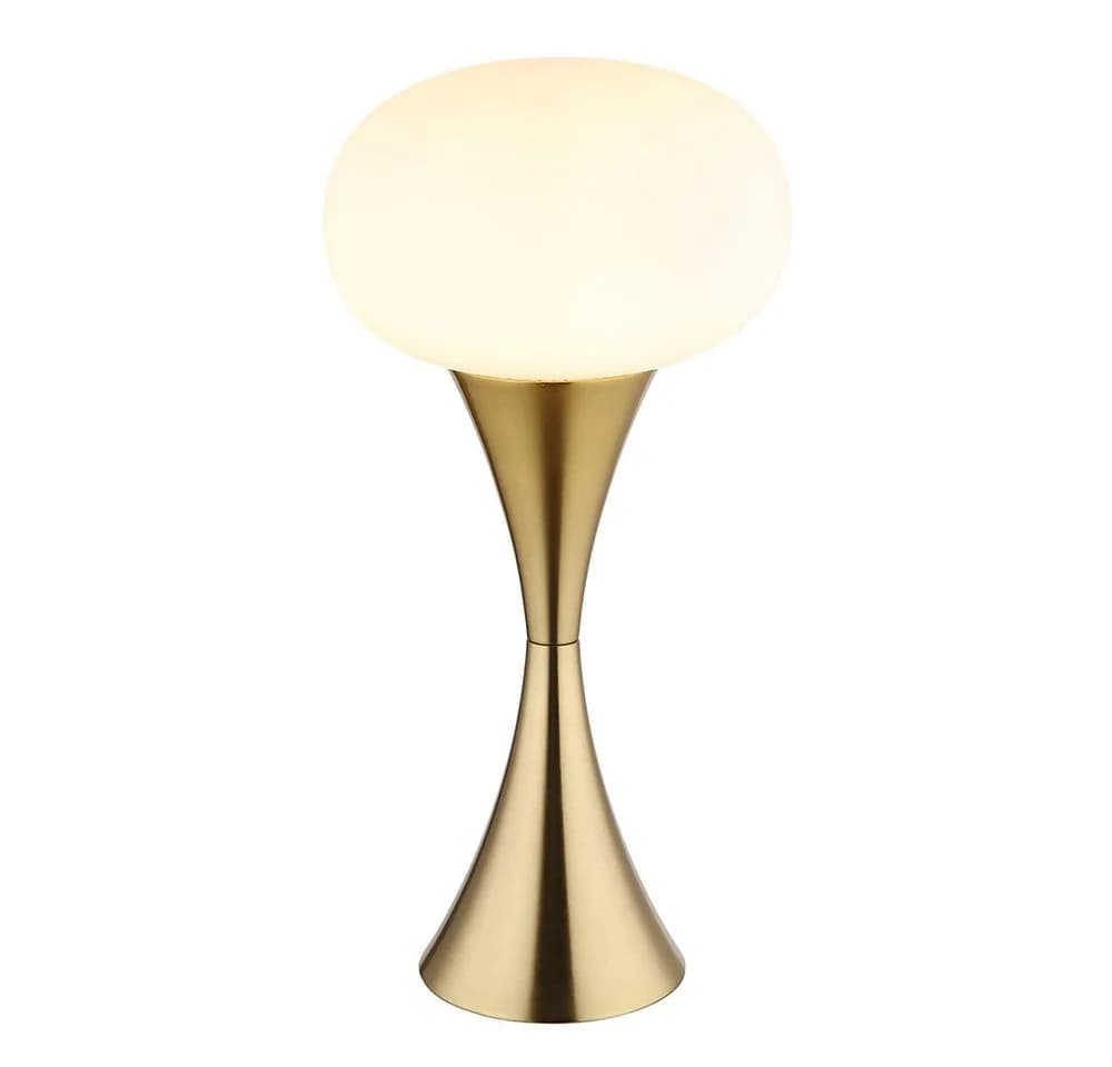 GLOBO LIGHTING LED Tischleuchte Warmweiß Messing Opalglas