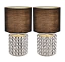 GLOBO LIGHTING Tischleuchte Keramik Textil Schwarz 2x Bild 1