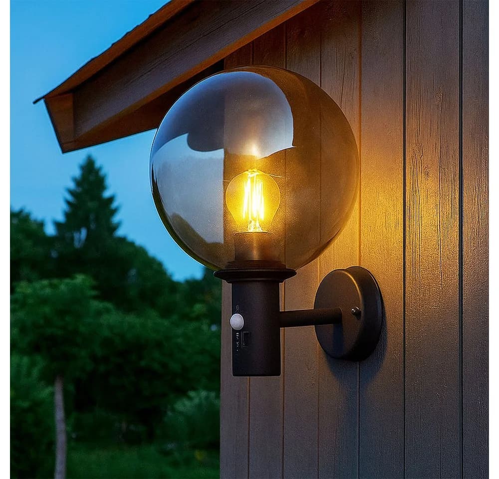 GLOBO LIGHTING LED Außen-Wandleuchte Warmweiß mit Bewegungsmelder Anthrazit - Bild 4