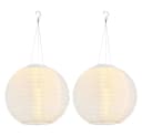 GLOBO LIGHTING Solarleuchte Lampion Weiß 2x LED Warmweiß Bild 2