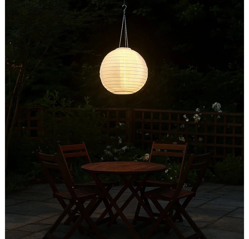 GLOBO LIGHTING Solarleuchte Lampion Weiß 3er Set - Bild 4