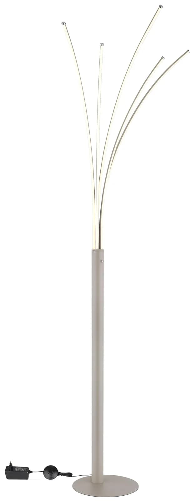 GLOBO LIGHTING Stehlampe BIZZY sandfarben matt LED Touchdimmer