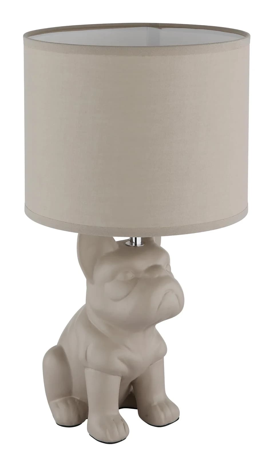GLOBO LIGHTING Tischleuchte Französische Bulldogge Sandfarben Keramik