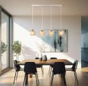 GLOBO LIGHTING Hängeleuchte Beige Glas Pendelleuchte Bild 1