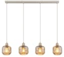 GLOBO LIGHTING Hängeleuchte Beige Glas Pendelleuchte Bild 2