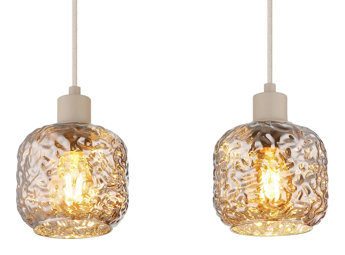 GLOBO LIGHTING Hängeleuchte Beige Glas Pendelleuchte - Bild 5