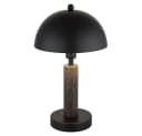 GLOBO LIGHTING Tischleuchte Nachttischlampe Leselampe Schwarz Travertin Stein E14 Bild 1