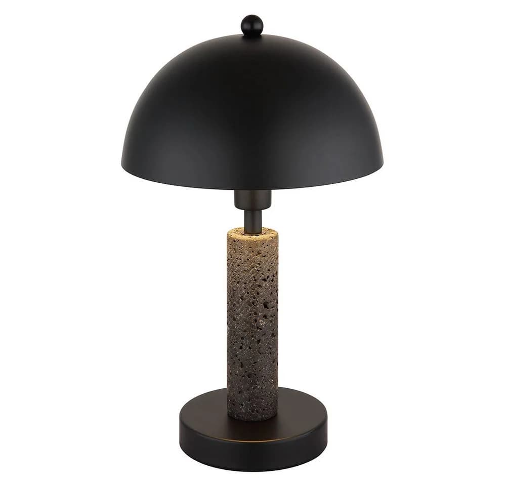 GLOBO LIGHTING Tischleuchte Nachttischlampe Leselampe Schwarz Travertin Stein E14