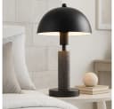 GLOBO LIGHTING Tischleuchte Nachttischlampe Leselampe Schwarz Travertin Stein E14 Bild 2