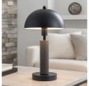 GLOBO LIGHTING Tischleuchte Nachttischlampe Leselampe Schwarz Travertin Stein E14 Bild 5