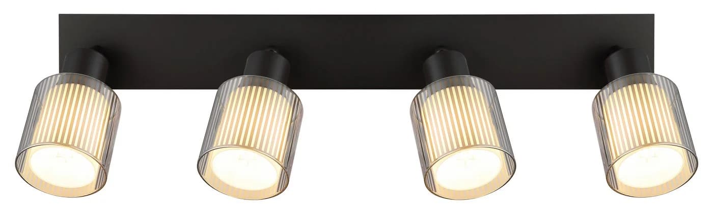 Strahler VILLEGAS Schwarz-Chrom matt Metall Glas Dreh-/Schwenkbar - Bild 2