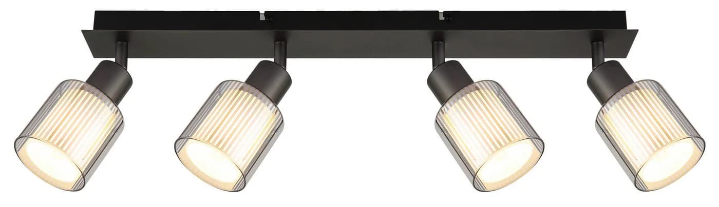 Strahler VILLEGAS Schwarz-Chrom matt Metall Glas Dreh-/Schwenkbar - Bild 5