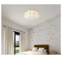 GLOBO LIGHTING Deckenleuchte Silber Metall Kristall Bild 1