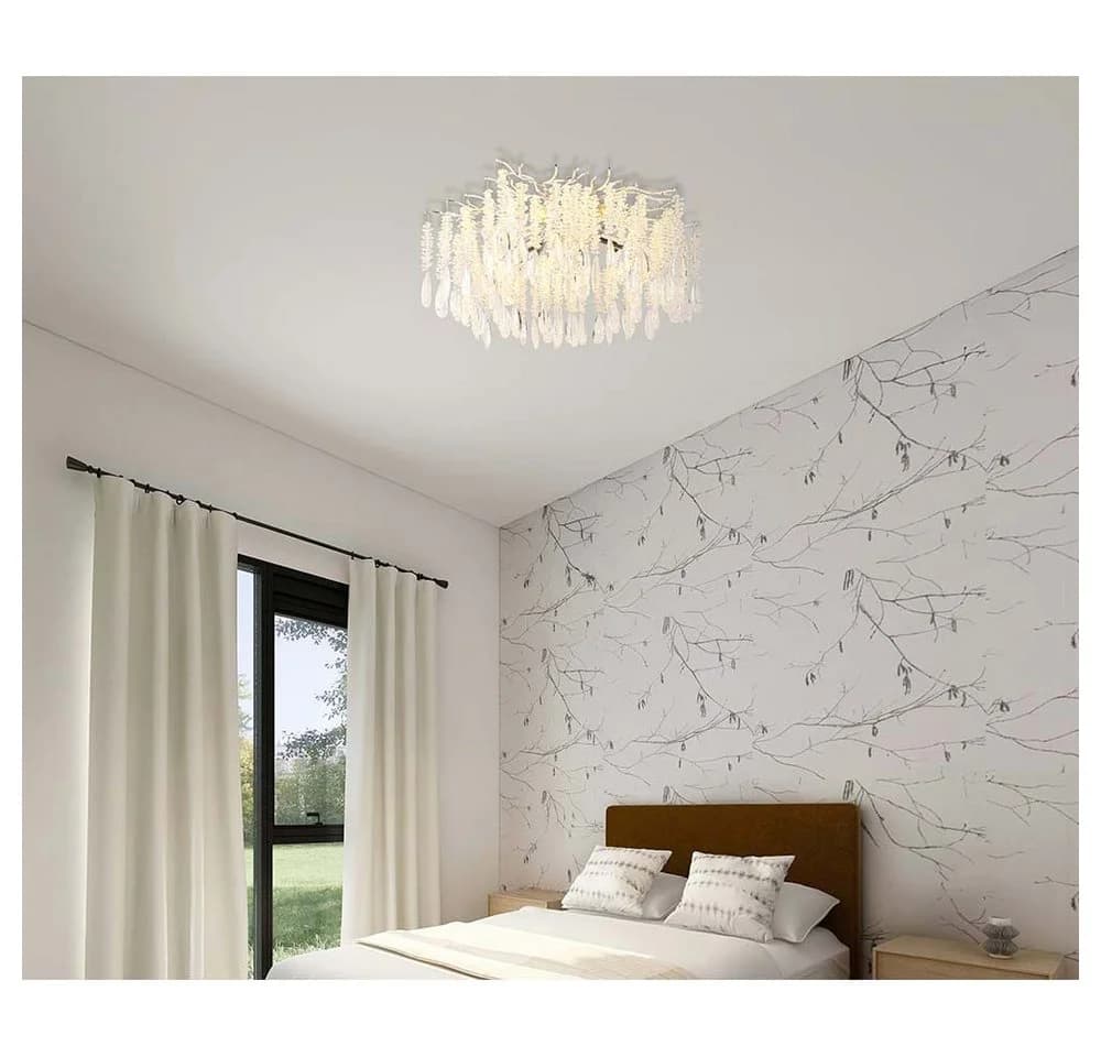 GLOBO LIGHTING Deckenleuchte Silber Metall Kristall