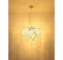 GLOBO LIGHTING Deckenleuchte Silber Metall Kristall Bild 4