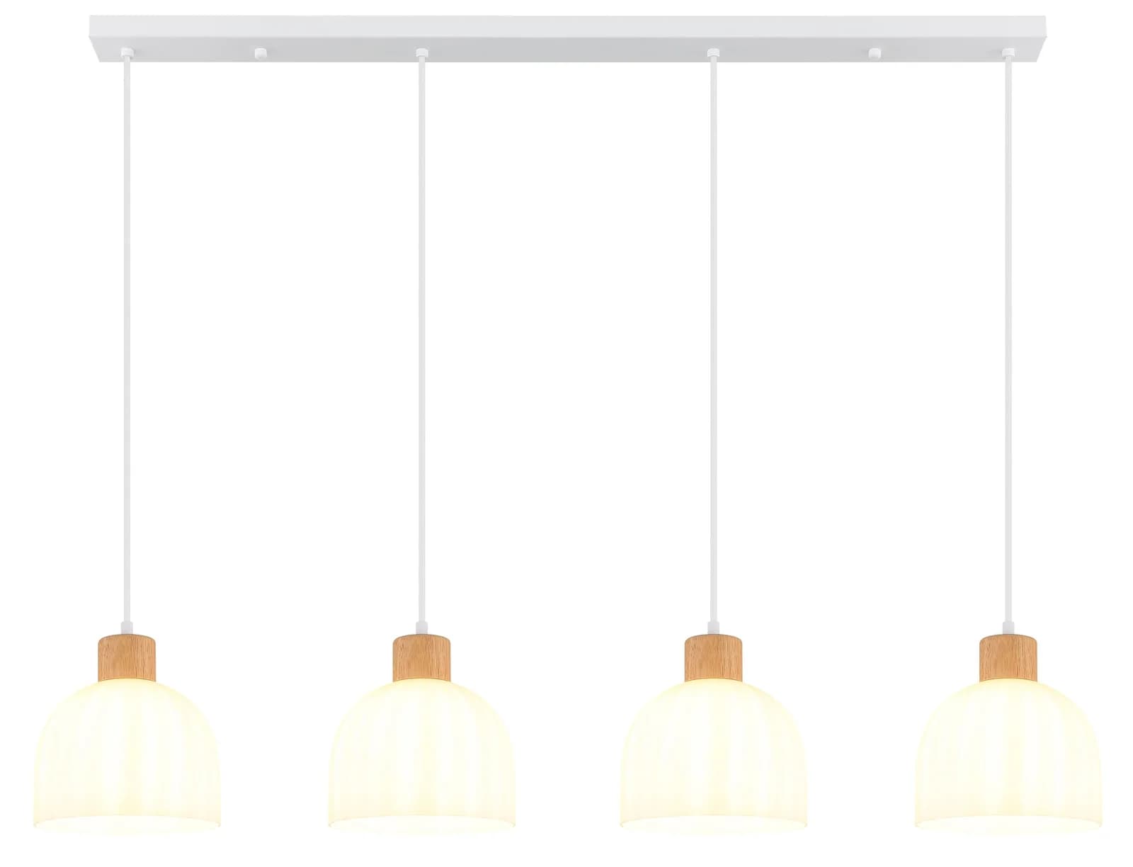 GLOBO LIGHTING Hängeleuchte SWANSON weiß matt 4 E27
