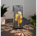 GLOBO LIGHTING Solarleuchte Laterne Silber Metall Warmweiß Bild 1