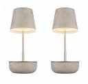 GLOBO LIGHTING 2x Solarleuchte Tischleuchte LED Warmweiß Edelstahl Bild 1