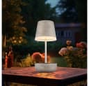 GLOBO LIGHTING 2x Solarleuchte Tischleuchte LED Warmweiß Edelstahl Bild 3