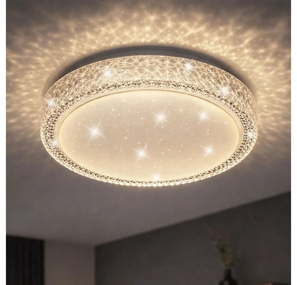 GLOBO LIGHTING LED Deckenleuchte CCT Weiß Transparent Sterneneffekt - Bild 2