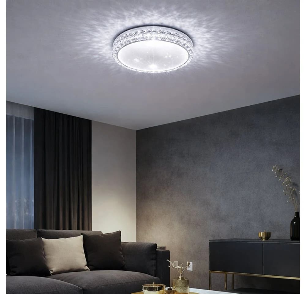 GLOBO LIGHTING LED Deckenleuchte CCT Weiß Transparent Sterneneffekt - Bild 3