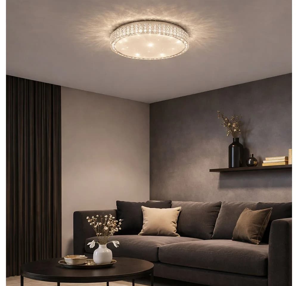 GLOBO LIGHTING LED Deckenleuchte CCT Weiß Transparent Sterneneffekt - Bild 5