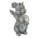 GLOBO LIGHTING Solarleuchte Drache 2er Set Grau LED Warmweiß Bild 5