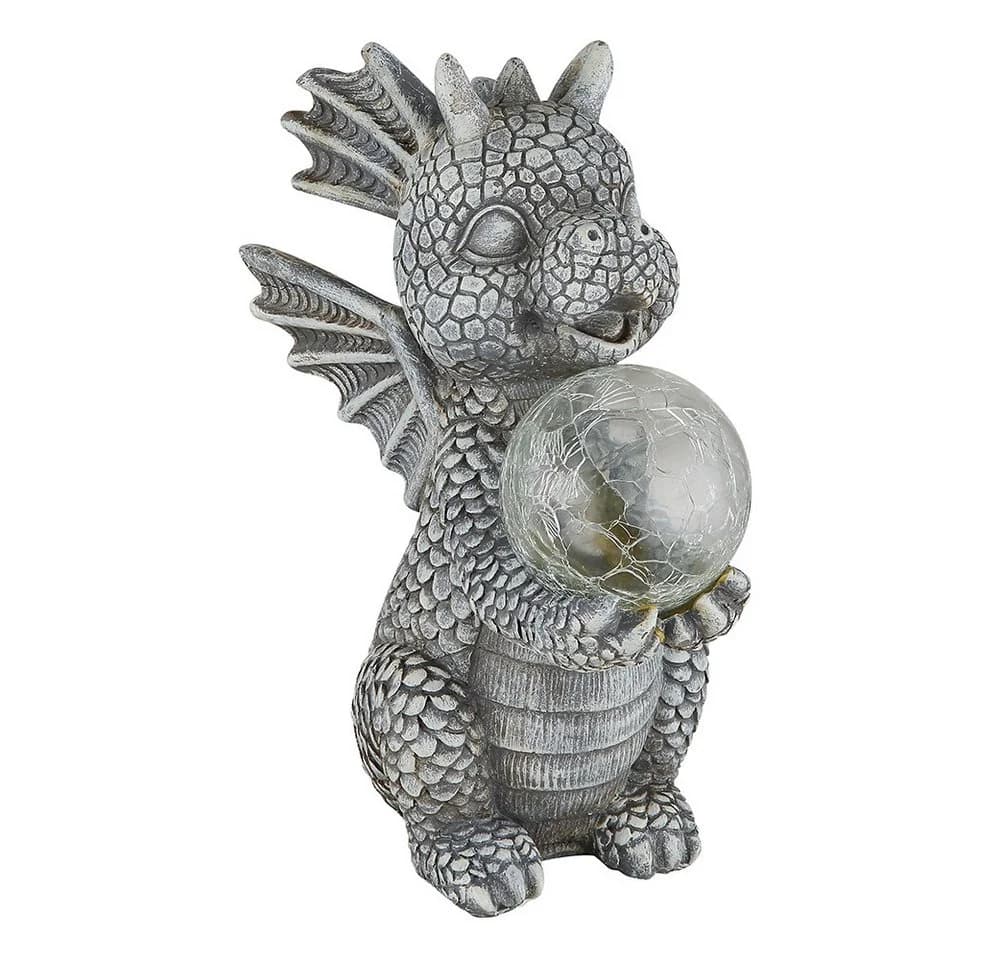 GLOBO LIGHTING Solarleuchte Drache 2er Set Grau LED Warmweiß - Bild 5